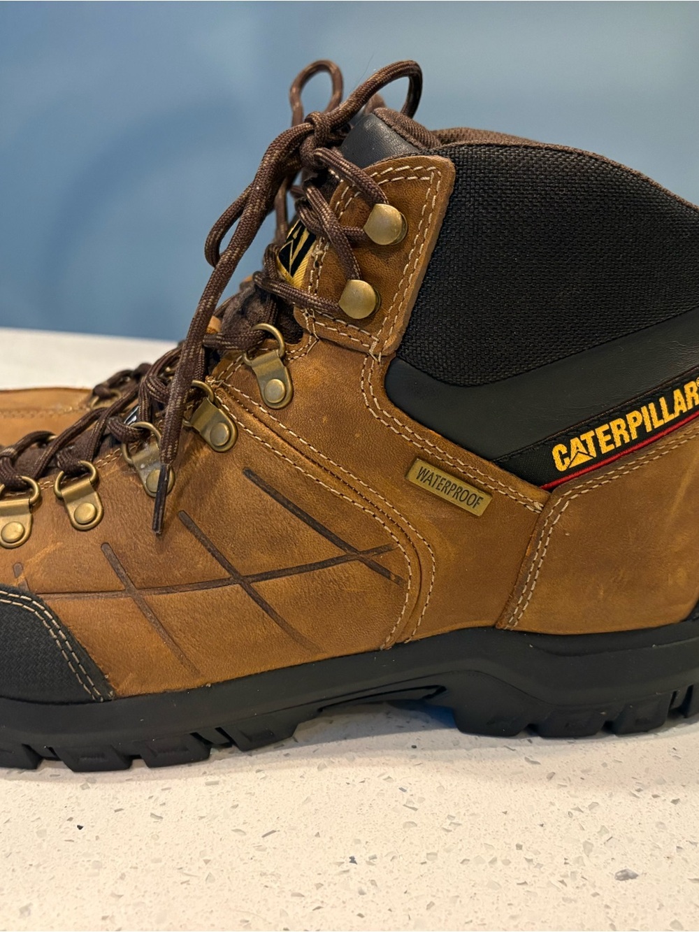 Caterpillar Brown and Black Steel Tor Work Boot
